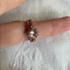 Women’s engangment and wedding ring.